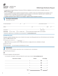 403(b) Single Distribution Request